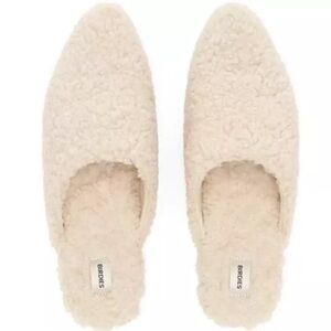 Birdies Womens Pointed Toe Faux shearling Flats shoes sz 7.5